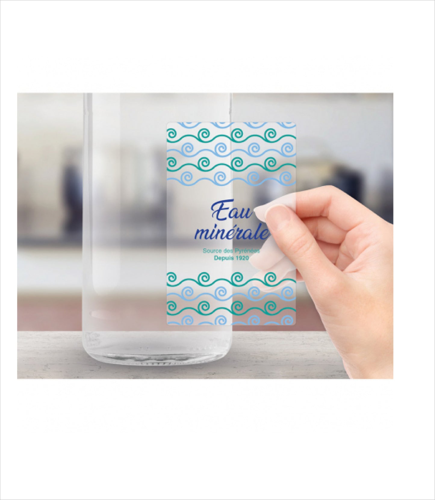 Papel fotografico adhesivo de Plastico PET Transparente ESCARCHADO Imprimible, resistente al agua, 58 hojas por Pack, Tamaño Carta 21.6cm x 28cm