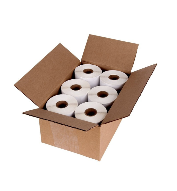 Rollo Etiquetas  de Papel Blancas 76 x 102 mm Para Usar con Zebra, TSC, Datamax y Otras impresoras , Core 3" 1700 Etiquetas / Rollo.  1 Col ( Usa Ribbons )